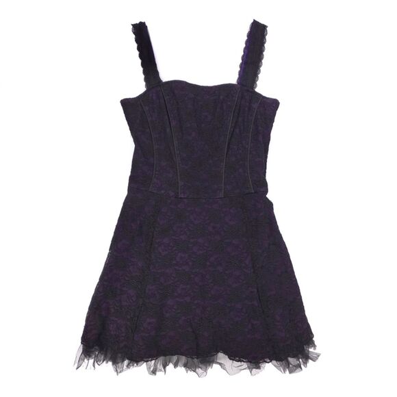 TRIPP NYC Purple Corset Mini Dress Lace Up Whimsigoth Fairy 90s Y2k Grunge  Witch